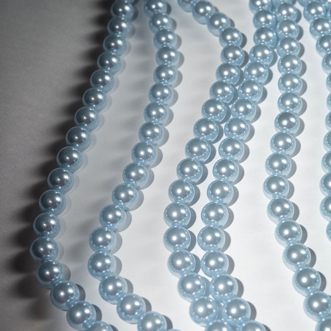 Хрустальный жемчуг, оттенок "Нежно-голубой", шар 10мм, улучшенное покрытие