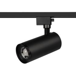 Трековый светильник однофазный ЭРА TR59-3030 BK светодиодный 30Вт 3000К черный | Однофазные светильники LED