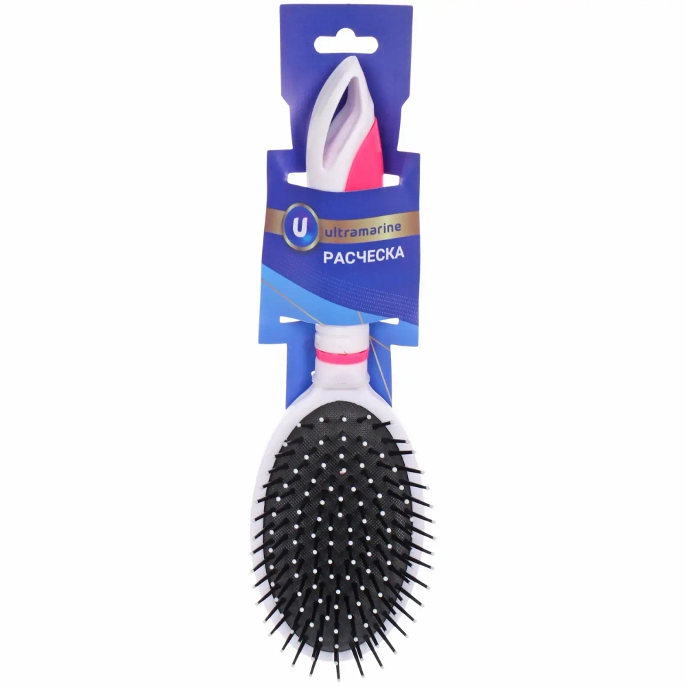 Расческа массажная «Kamila Beauty», овальная малая, цвет белый, 24см