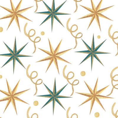 Звезды шестиконечные металлик