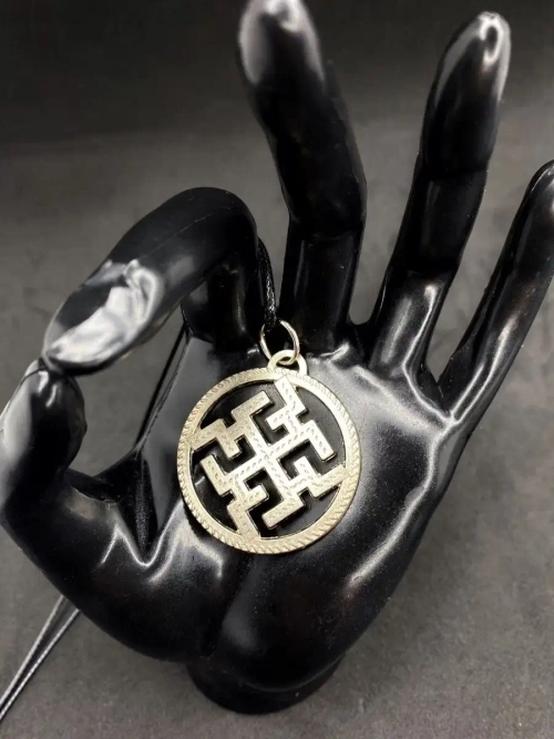 Защитный магический славянский кулон оберег Духобор сталь