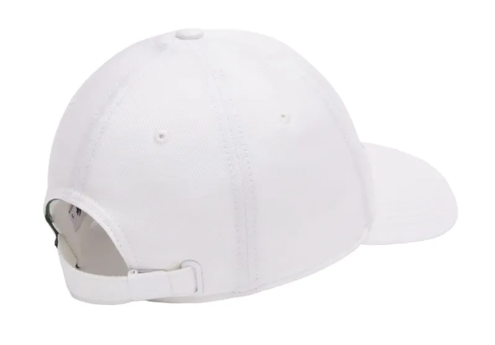 Теннисная кепка Lacoste Embroidered Cotton Gabardine - white