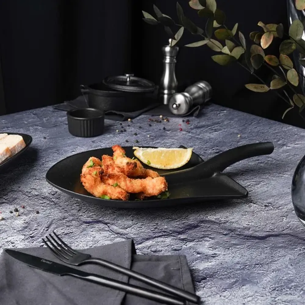 Блюдо "Лопата" 35,5*20*3,6 см черное Black Raw Stellar P.L. Proff Cuisine [1]