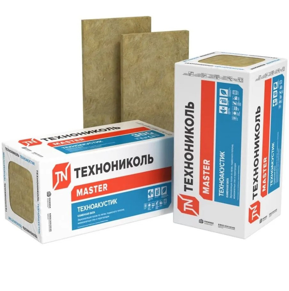 Базальтовая вата Технониколь Техноакустик 1200x600x50 мм 12 плит в упаковке