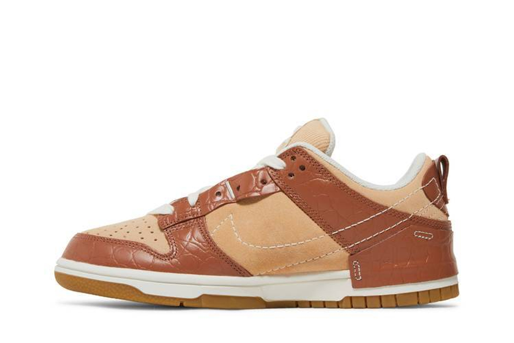 Кроссовки Nike Dunk Low 2 "Brown Croc" (Женская размерная сетка)