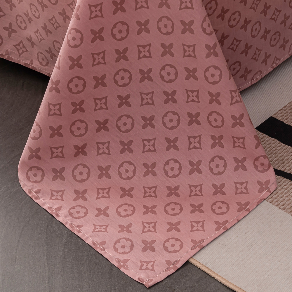 Комплект постельного белья Делюкс Сатин 100% хлопок на резинке LR610