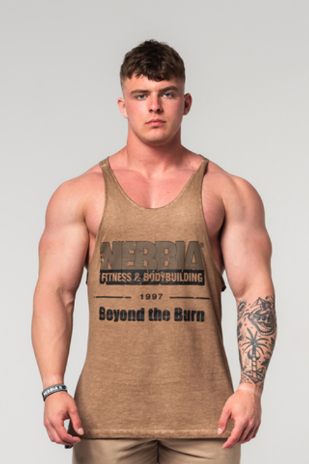 Майка WASHED-OFF OVERSIZED STRINGER MAX OUT 359 Светло-Коричневый