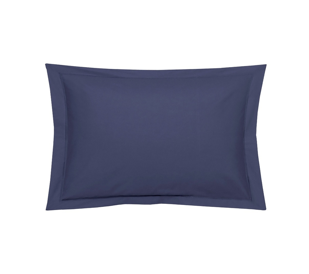 Наволочка 50х75 navy перкаль Blanc des Vosges 50x73 Синий