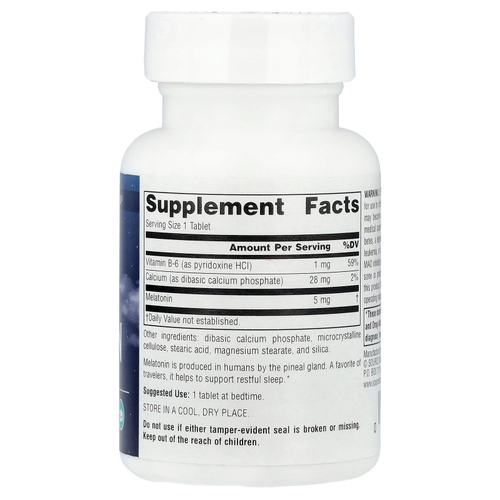 Source Naturals, Мелатонин, 5 мг, 120 таблеток