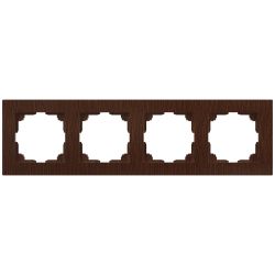 Рамка для розеток и выключателей Intro Accent 6-504-10 на 4 поста, СУ, венге