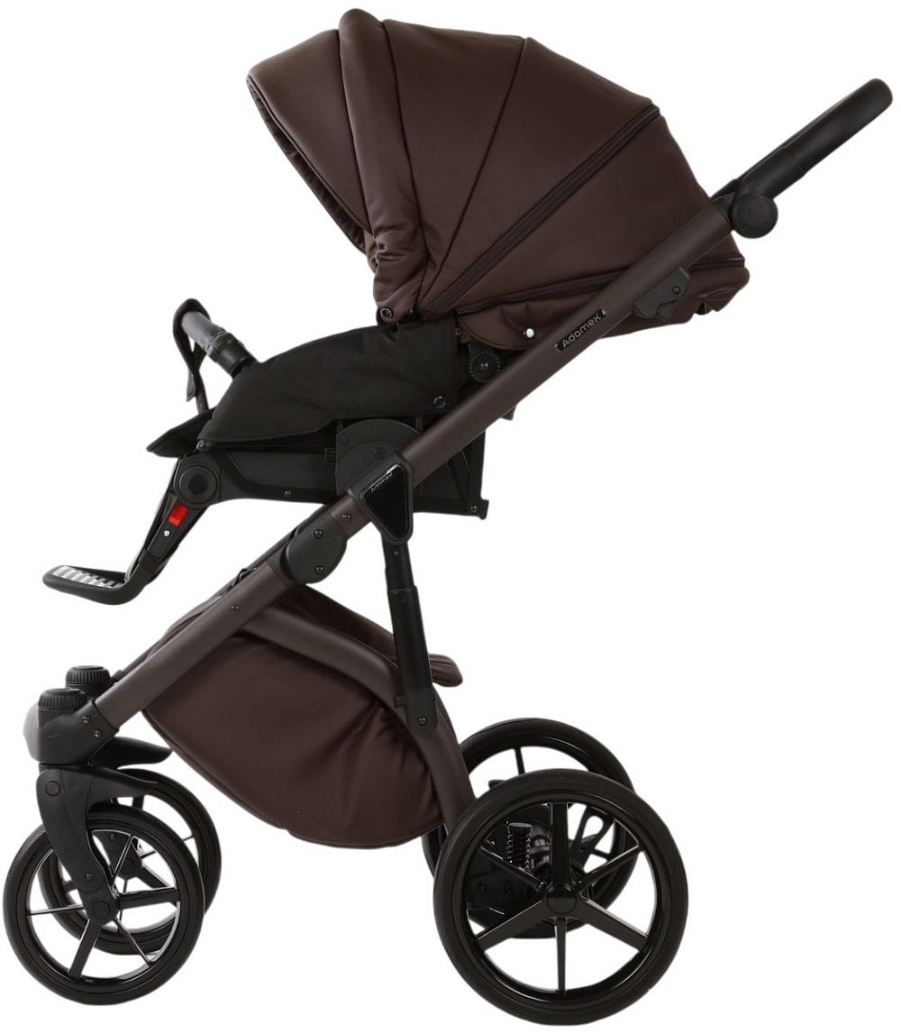 Детская коляска Adamex Chantal Pro Natura 2 в 1 CN-17-COFFEE (ШОКОЛАД КОЖА)