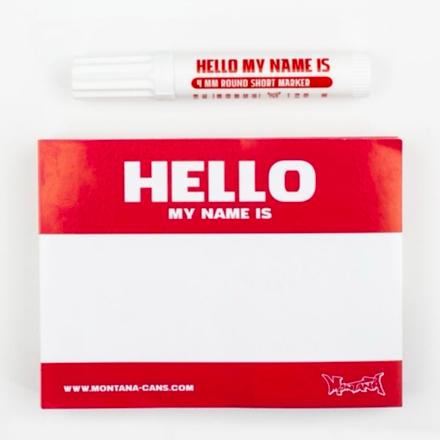 Набор стикеров MONTANA 100шт + черный маркер 4мм (Красные)