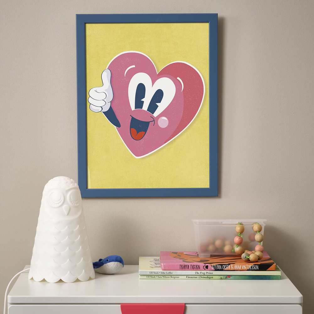 IKEA FISKBO  (ИКЕА ФИСКБО)  -  Рамка, темно-серо-голубая, 30x40 см
