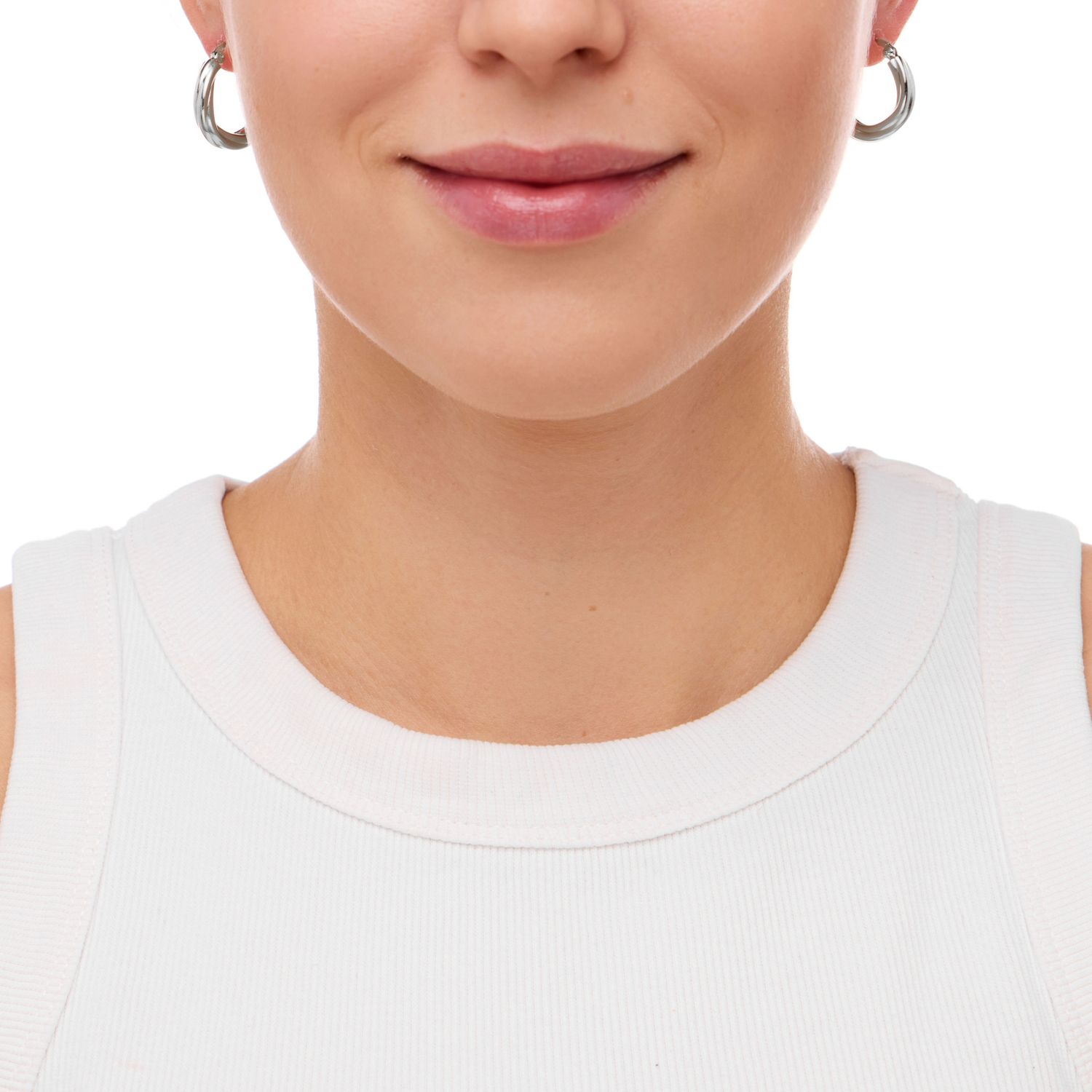 Серьги Silver Thin Twisted Earrings