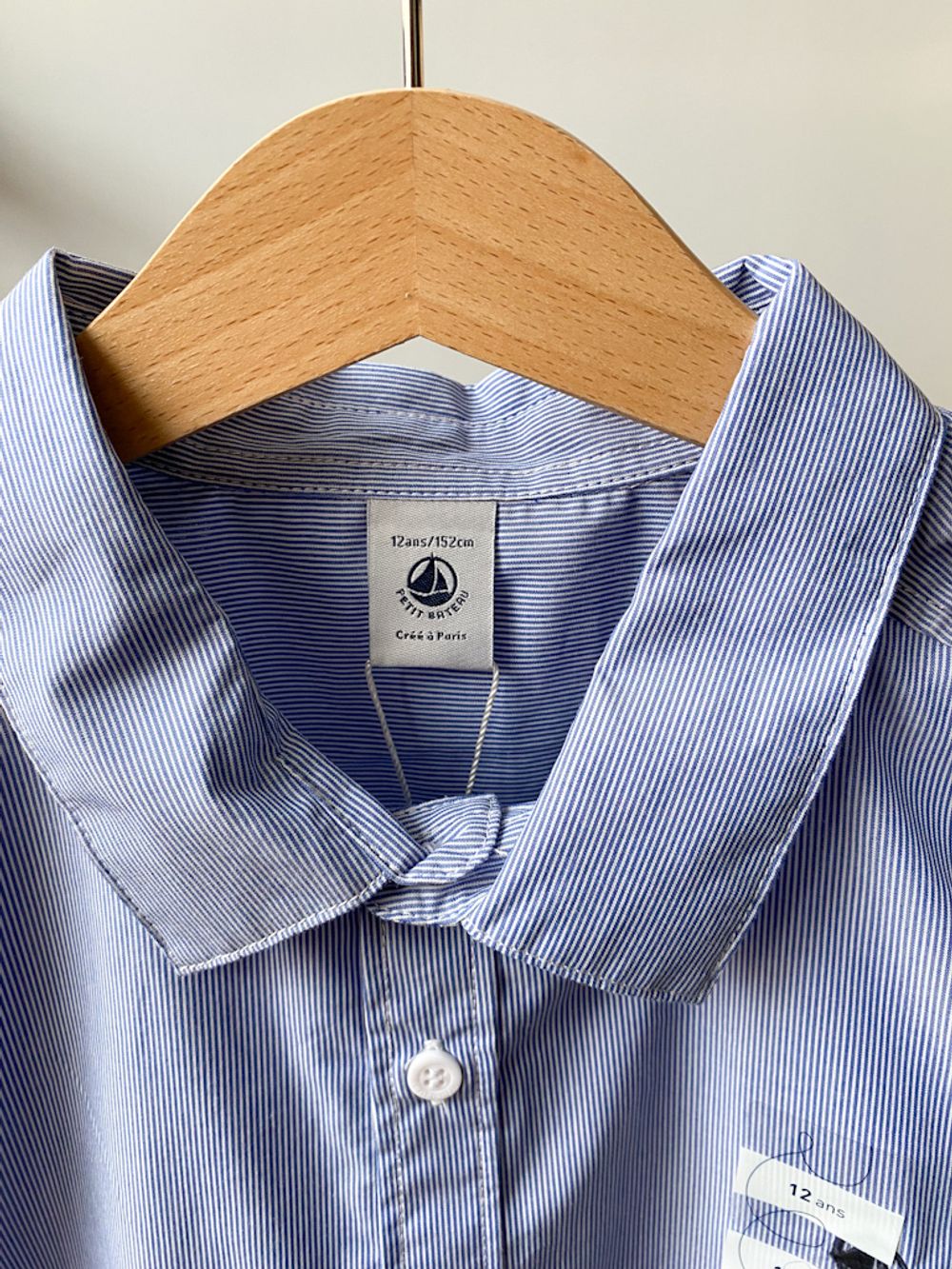 Новая хлопковая рубашка Petit Bateau, 152