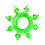 Зеленое эрекционное кольцо-звезда ToyFa Basic 818002-7