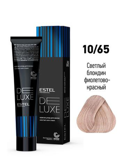 ESTEL De Luxe краска-уход для волос, 10/65 светлый блондин фиолетово-красный, 60 мл