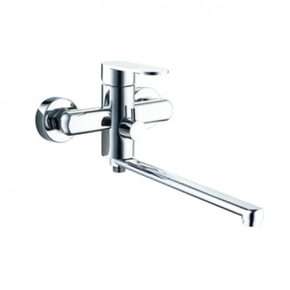 ZEGOR LOB7-A128, см-ль для ванной с плоским пов. изливом, картридж ø35, встр. в корпус картриджное переклю