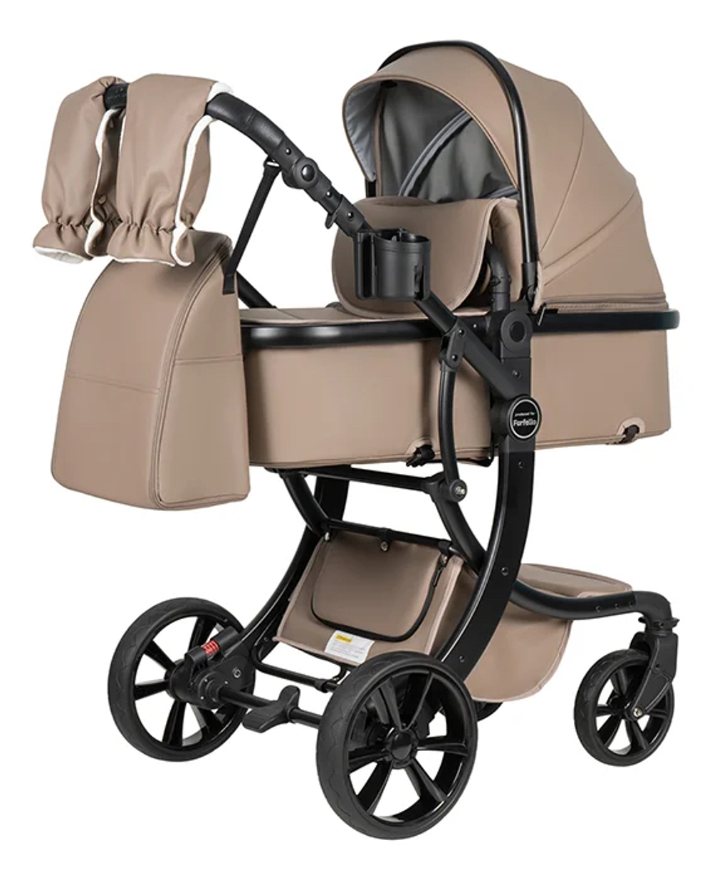 Коляска трансформер Farfello Aimile Adventurer экокожа какао