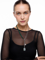 Колье "Malachite color sun" Gold