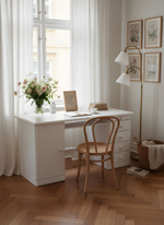 Стол письменный 145х60х74, Вадим, с ящиками для школьника, парта, массив сосны, белый, Dipriz