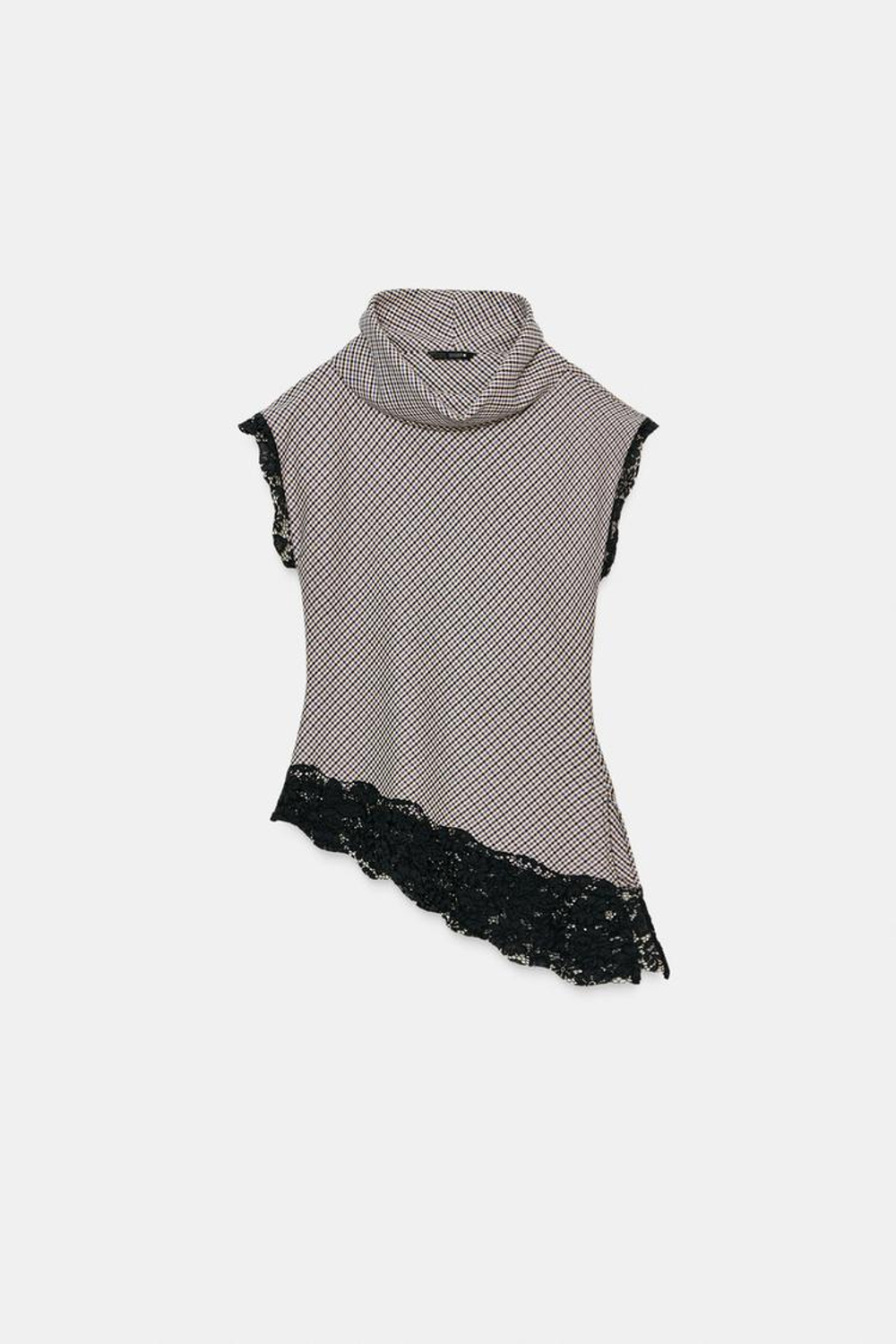 ZARA ДЛИННЫЙ АТЛАСНЫЙ ТОП С БАХРОМОЙ, ЧЕРНЫЙ