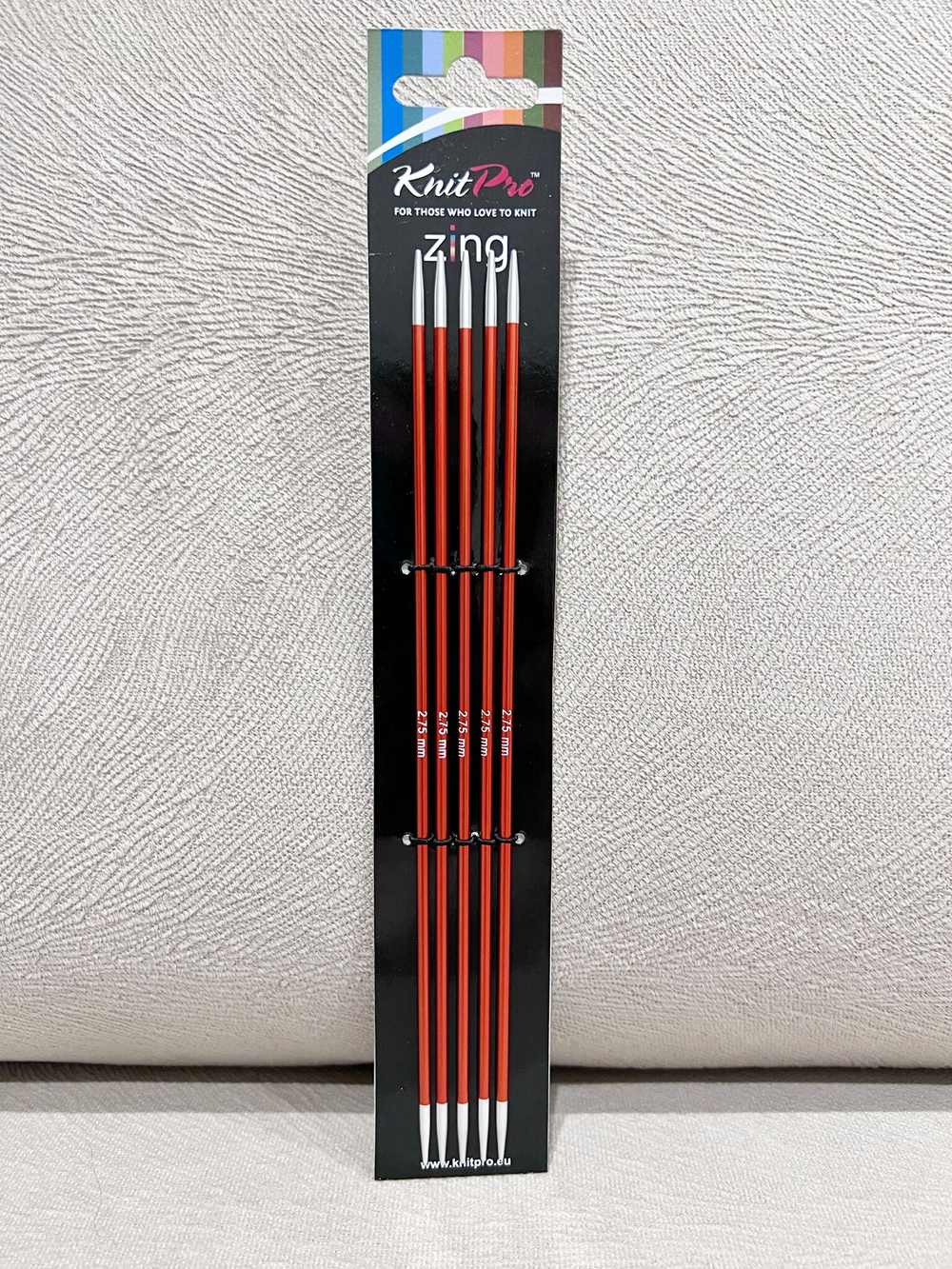 Спицы чулочные Zing 2,75мм/20см, KnitPro