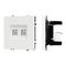 Механизм сдвоенной компьютерной розетки Arlight SCT-NOBE-MPC2-SFPL-WH (RJ-45, CAT6) 054312