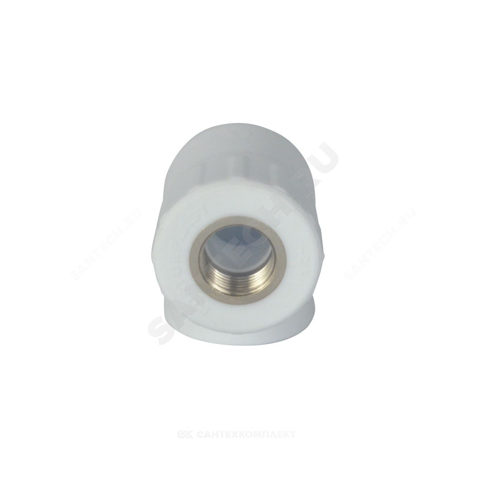 Угольник PP-R комбинированный белый Дн 20х3/4" ВР RTP (РосТурПласт) 10791