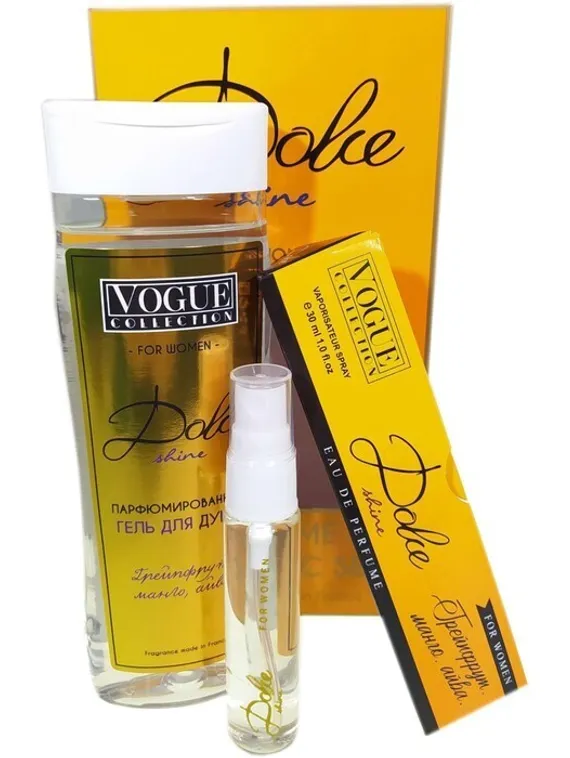 Подарочный набор женский Dolce Shine, гель для душа 250 мл, парфюмерная вода 30 мл
