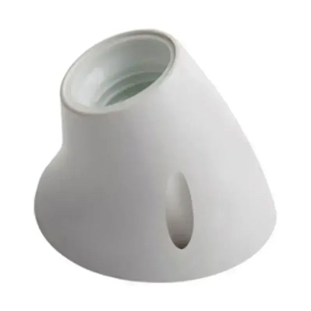 Патрон-стойка для лампы, Е27, наклонный, цвет белый