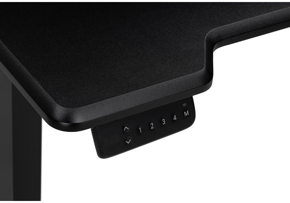 Компьютерный стол Маркос с механизмом подъема 120х75х75 черный /шагрень черная