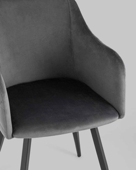 Стул Ника вращающийся велюр серый 2 шт