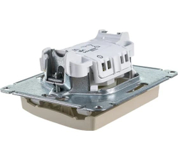 GLOSSA 1-клавишный ПЕРЕКЛЮЧАТЕЛЬ, сх.6, 10АХ, механизм, БЕЖЕВЫЙ GSL000261