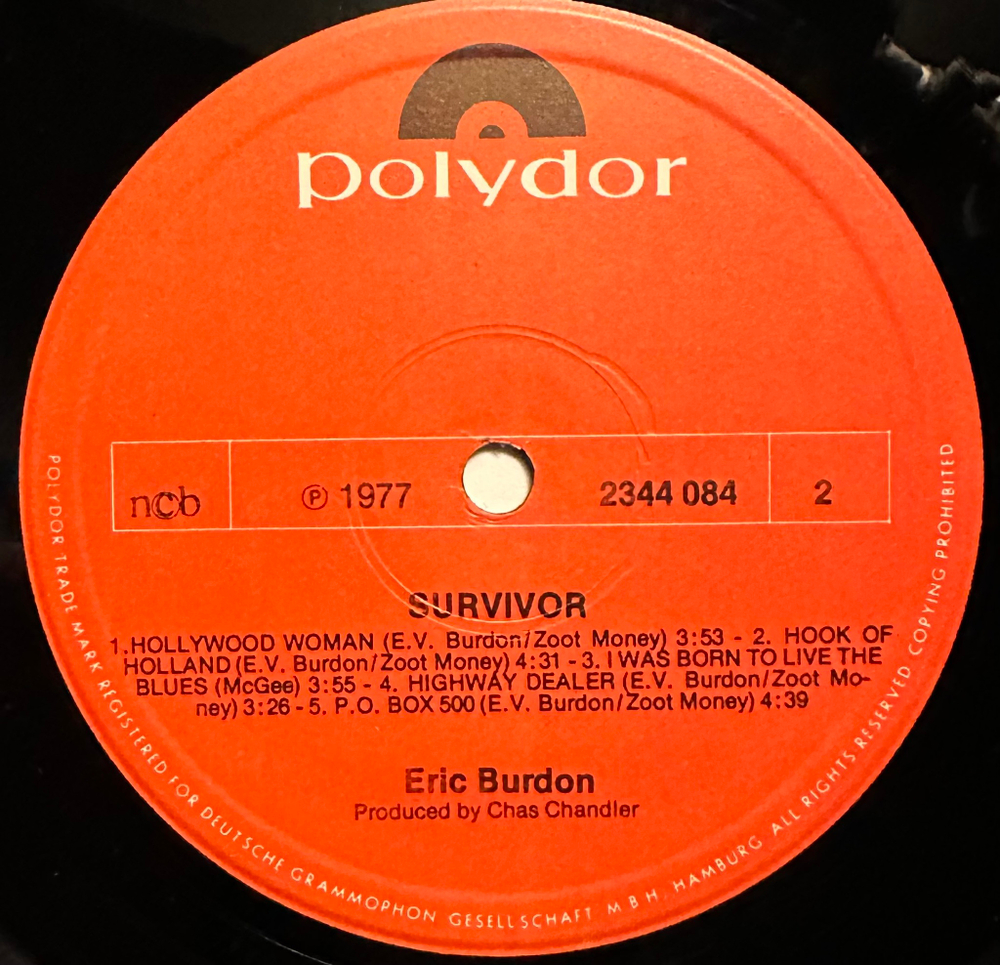 Eric Burdon- Survivor (Скандинавия 1977г.)