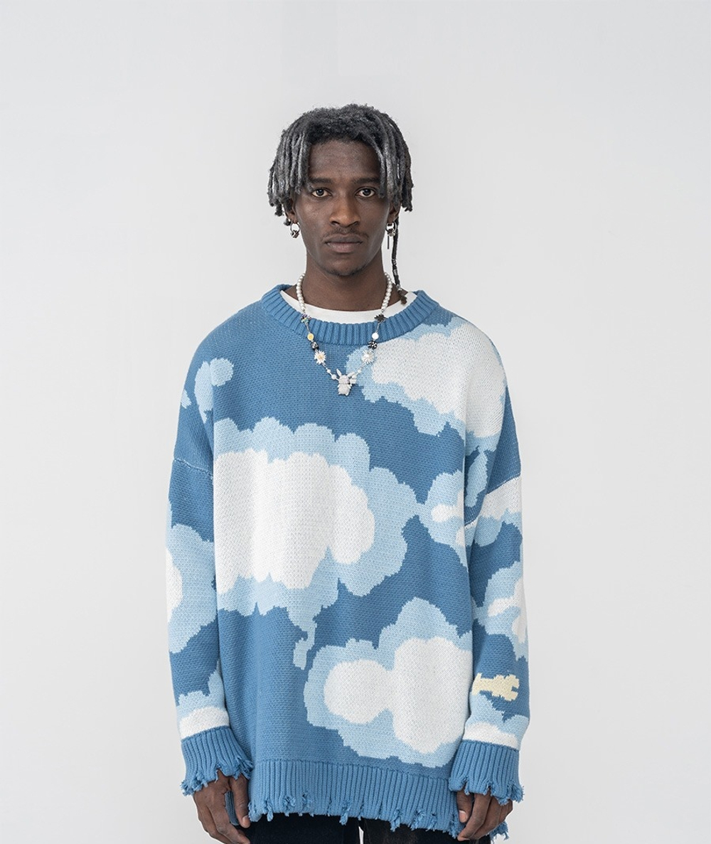 Свитер HARSHandCRUEL "Cloud Pattern" Oversized Sweater