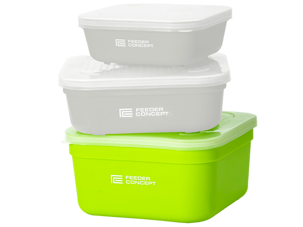 Коробка рыболовная для наживки с крышкой FC FEEDER BAIT BOX р.L