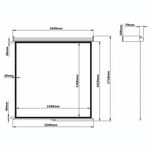 Экран проекционный настенный (150х150 см), матовый, 1:1, BRAUBERG "WALL", 236725