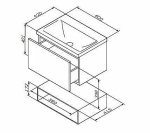 Тумба с раковиной AM.PM Gem 60 белая глянцевая