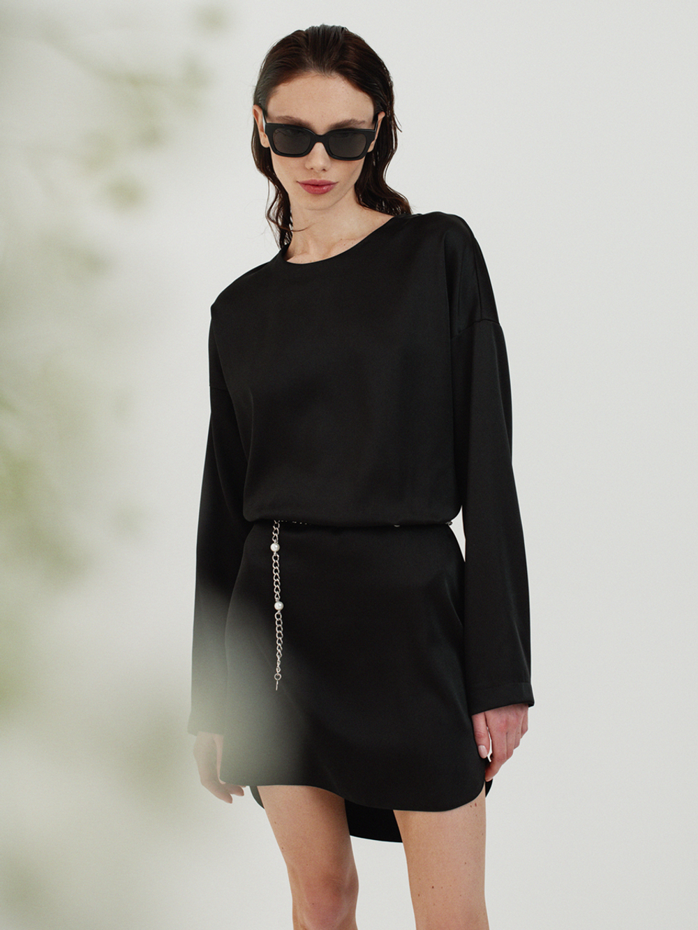 Платье мини с фигурным низом