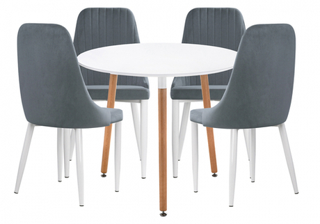 Обеденная группа Woodville Уин 80 white, gray