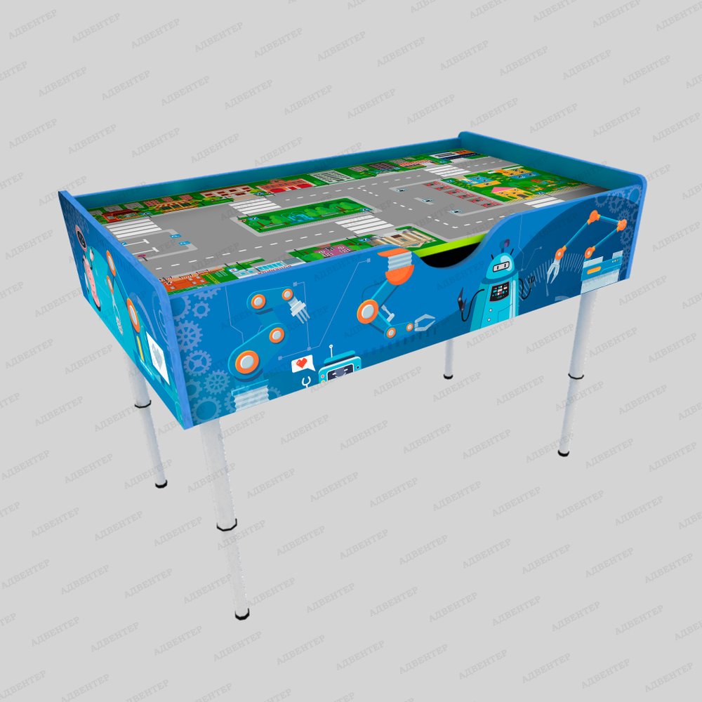 Стол для робототехники с тумбой и комплектом игровых полей