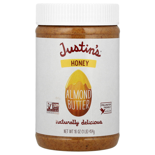 Justin's Nut Butter, Миндальная паста с медом, 454 г (16 унций)
