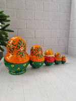 Матрешка "С курочкой" традиция 5м 15см пузатая