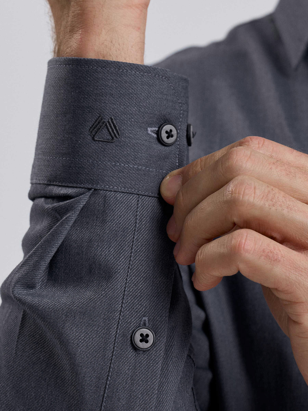 Сорочка мужская VESTER длинный рукав, цвет темно-серый 54618 18