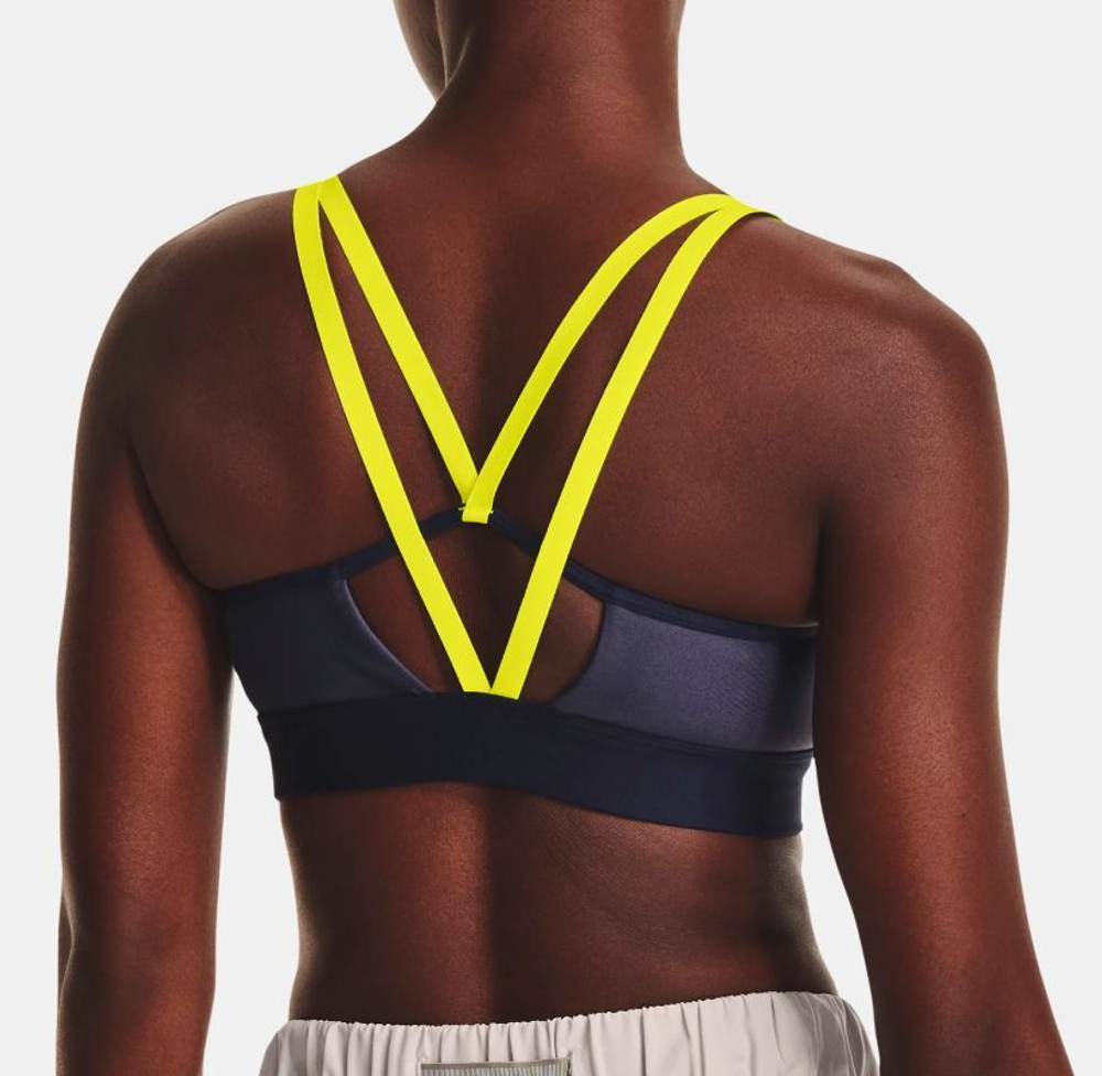 ТОП теннисный Under Armour Women's UA Infinity Low Strappy Sports Bra - tempered steel/midnight navy