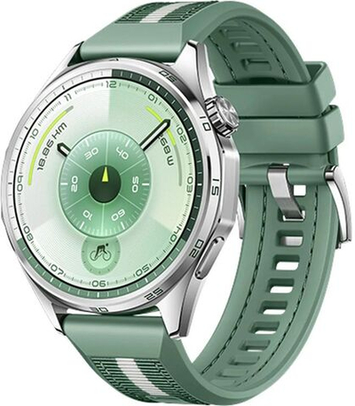 Смарт-часы Huawei Watch GT 6 Atum-B19W,  46мм,  1.47",  зеленый/серебристый
