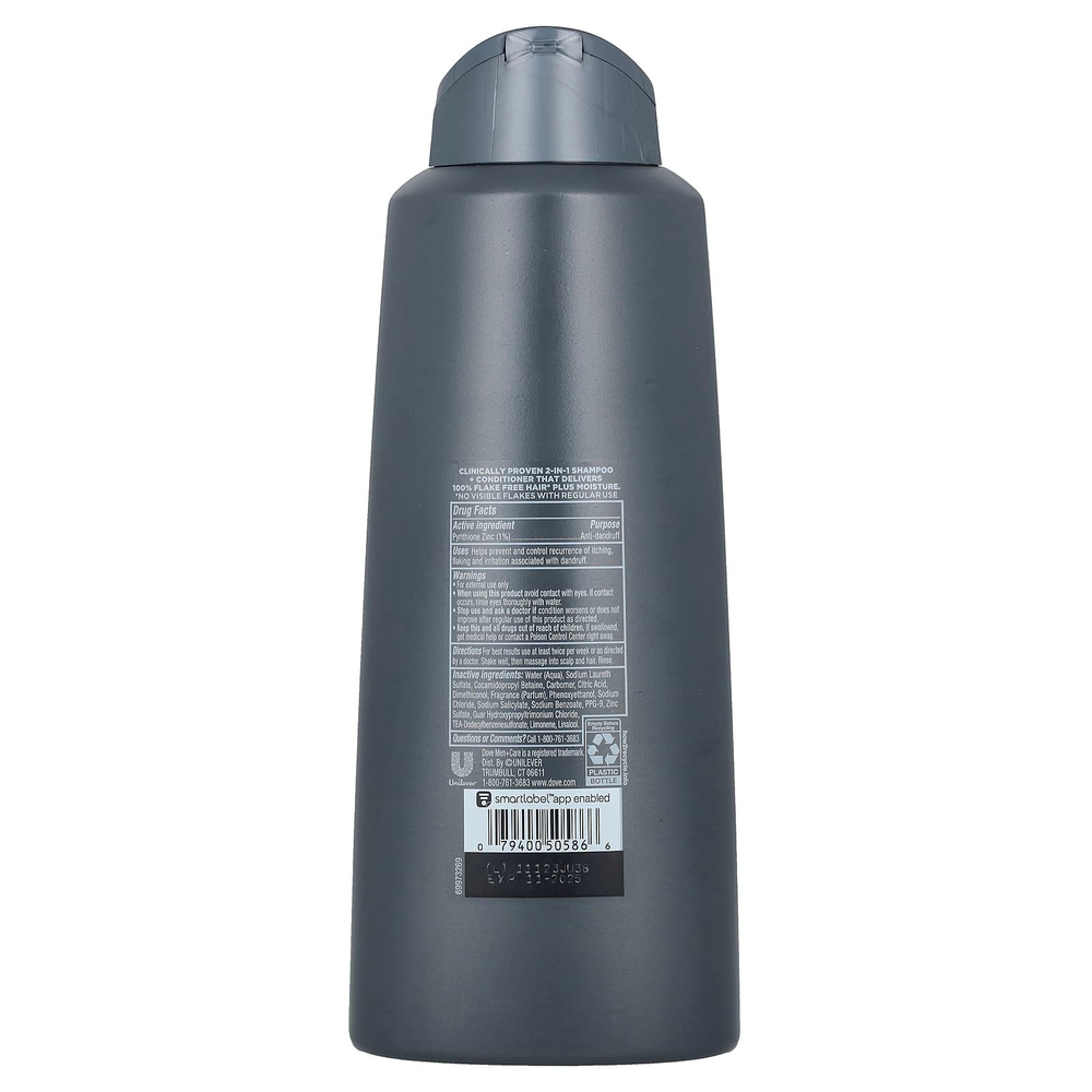 Dove, Men + Care, шампунь и кондиционер 2 в 1 против перхоти, из сосны и цитрусовых, 603 мл (20,4 жидк. унц.)