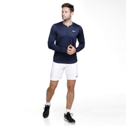Мужское теннисное поло Nike Dri-Fit Advantage Half-Zip Long Sleeve Men - Dark Blue