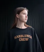 Толстовка Hardlunch Crew с коротким рукавом черная